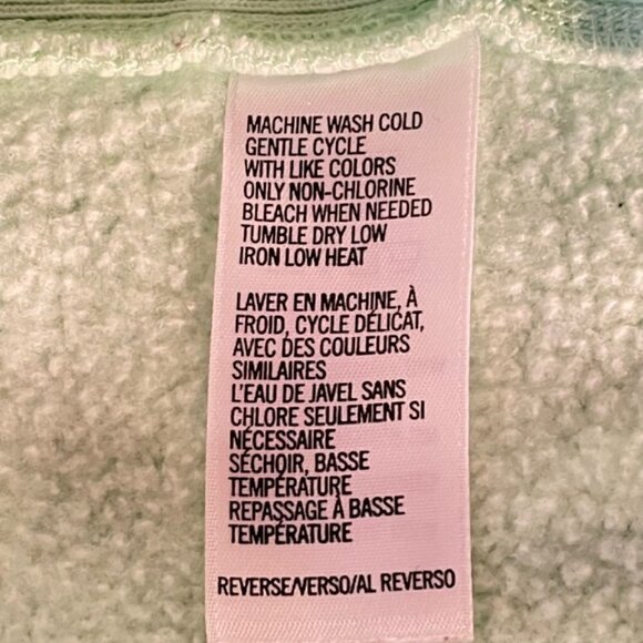 IZOD Lime Green Full Zip Fleece Jacket - Size Small Petite - Picture 6 of 6